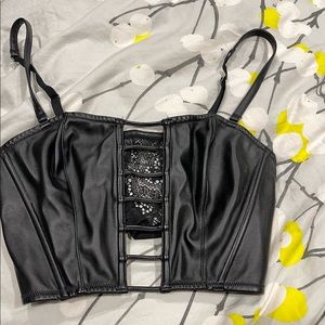 Victoria’s Secret leather bustier